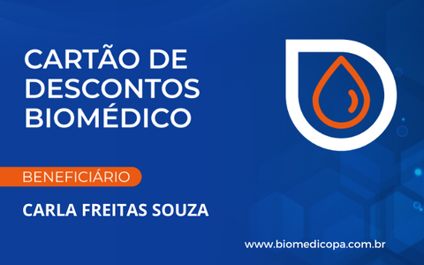 Cartão desconto laboratório no biomédico diagnóstico